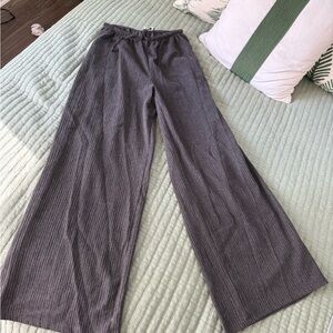 Pull&Bear Gray Wide Leg Pants